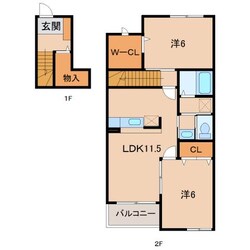 紀伊山田駅 徒歩13分 2階の物件間取画像